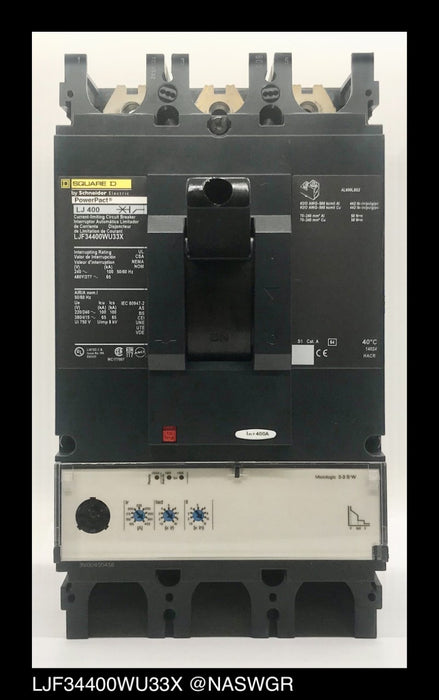 Square D LJF34400WU33X Molded Case Circuit Breaker ~ 400 Amp