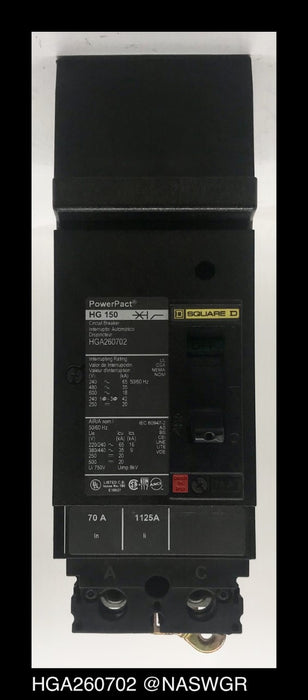 Square D HGA260702 Molded Case Circuit Breaker ~ 70 Amp