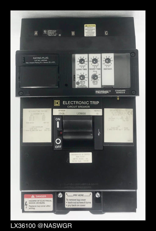 Square D LX36100 Molded Case Circuit Breaker ~ 100 Amp