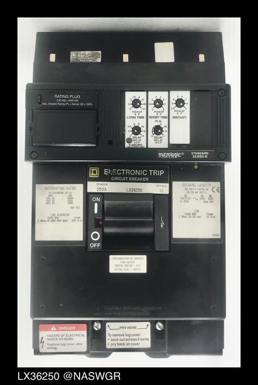 Square D LX36250 Molded Case Circuit Breaker ~ 250 Amp