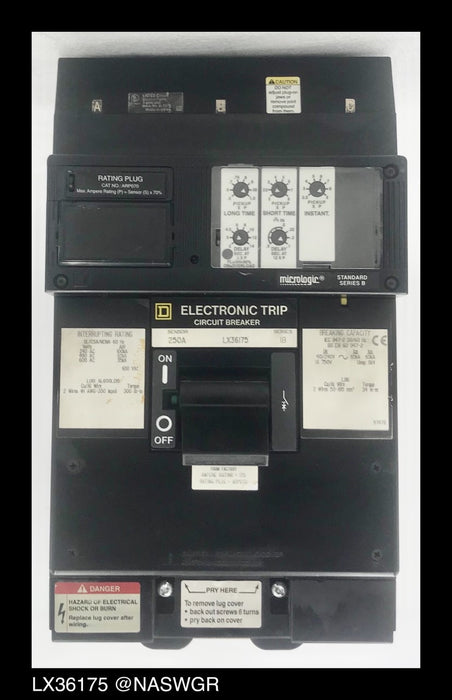 Square D LX36175 Molded Case Circuit Breaker ~ 175 Amp