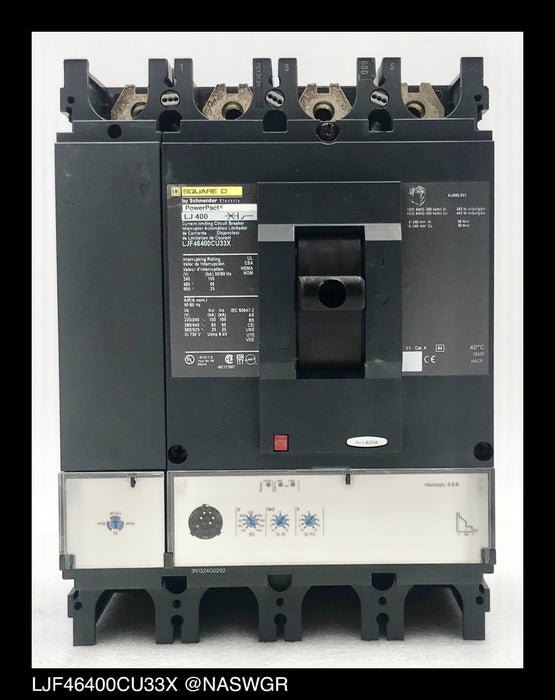 Square D LJF46400CU33X Molded Case Circuit Breaker ~ 400 Amp