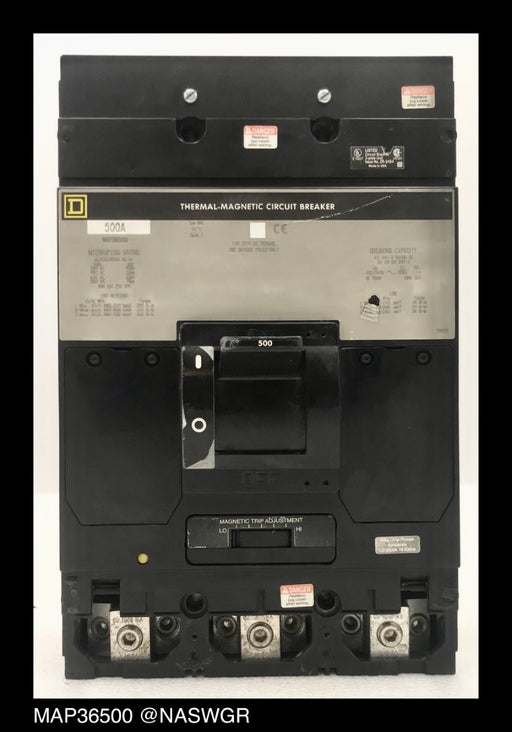 Square D MAP36500 Molded Case Circuit Breaker ~ 500 Amp