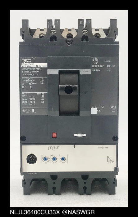 Schneider Electric NLJL36400CU33X Molded Case Circuit Breaker ~ 400 Amp