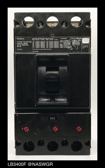 Westinghouse LB3400F Molded Case Circuit Breaker - 300 Amp