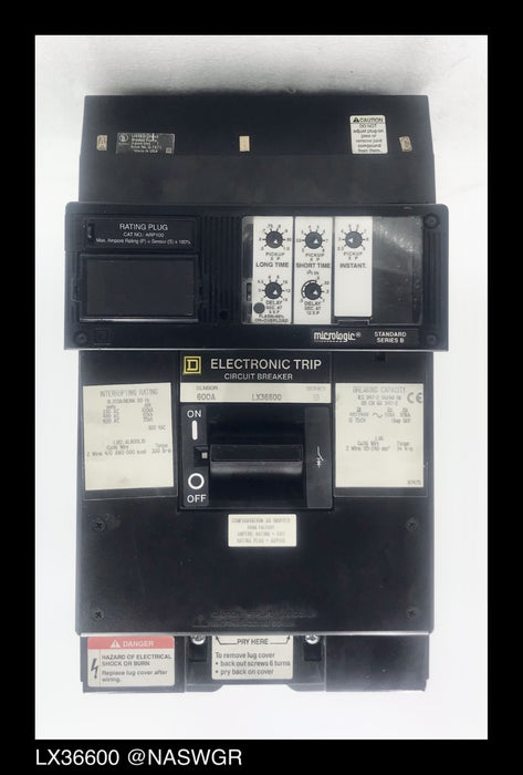 Square D LX36600 Molded Case Circuit Breaker - 600 Amp