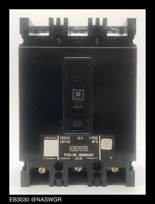Westinghouse EB3030 Molded Case Circuit Breaker ~ 30 Amp - Shelf Surplus