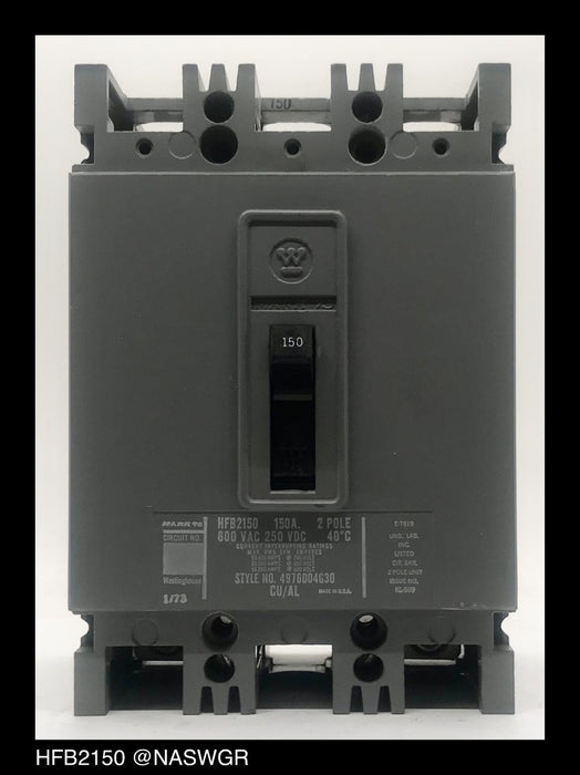 Westinghouse HFB2150 Molded Case Circuit Breaker - 150 Amp - Shelf Surplus
