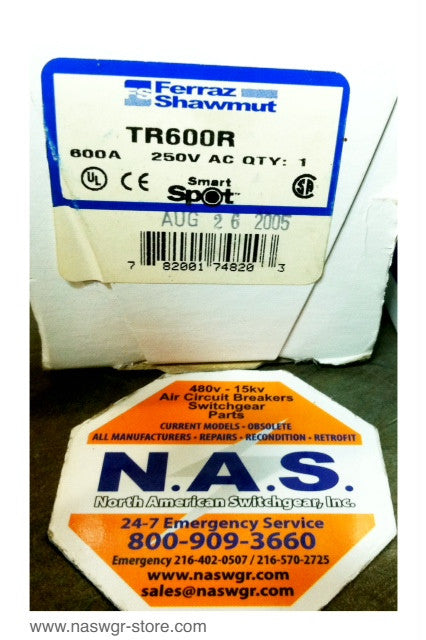 TR600R , Ferraz Shawmut Dual Element Time-Delay Fuse , * Unused Surplus* , 600 A 250V AC , PN: TR600R