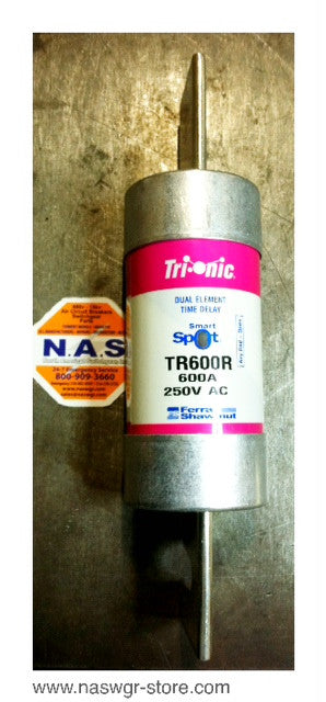 TR600R , Ferraz Shawmut Dual Element Time-Delay Fuse , * Unused Surplus* , 600 A 250V AC , PN: TR600R