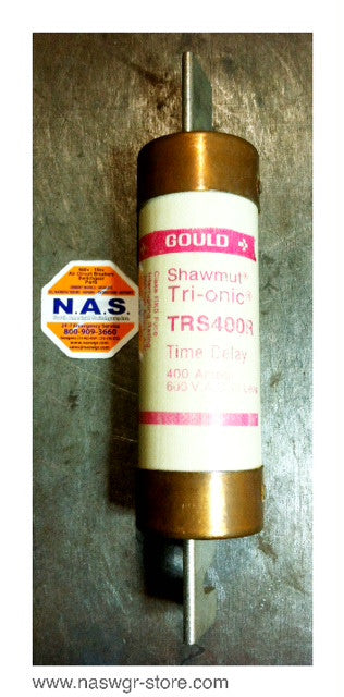 TRS400R , Gould Shawmut Tri-onic Time-Delay Fuse , *unused Surpus* , 400 amps , 600VAC , PN: TRS400R