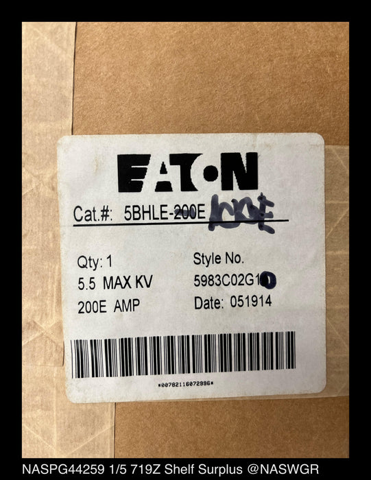 Eaton 5BHLE-100E Current Limiting High Voltage Fuse - 100E Amp, 5.5kV - Unused