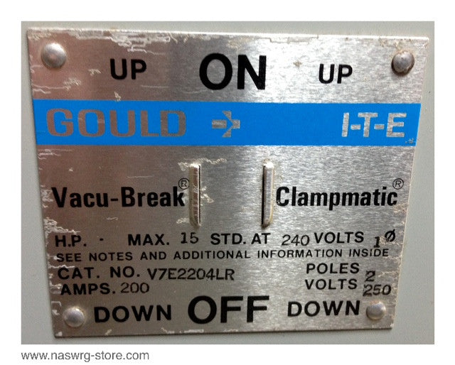 ITE / Gould V7E2204LR Vacu- Break Switch ~ 200 Amp