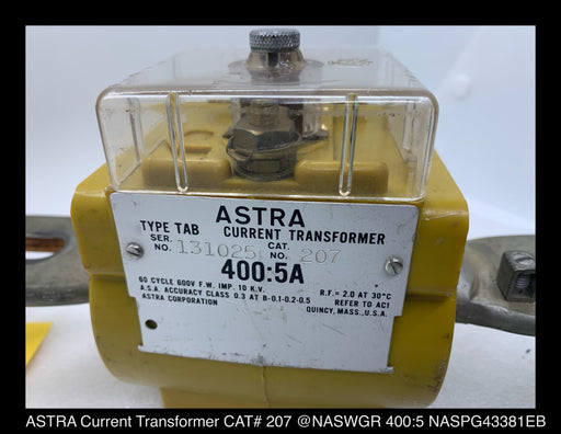 Astra 207 Current Transformer - 400:5 Amp